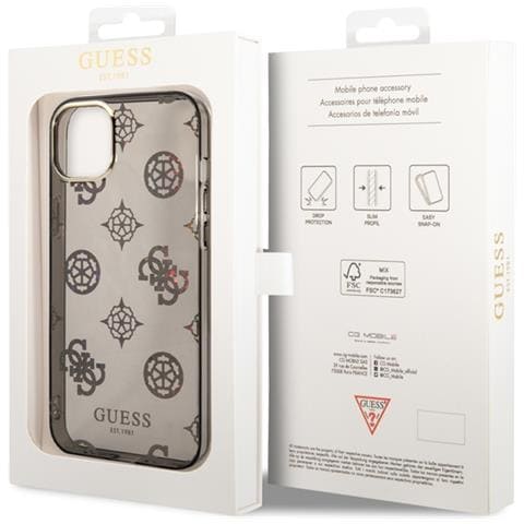 Cover Per Iphone 14 Tpu Peony, Nero - Foto 3