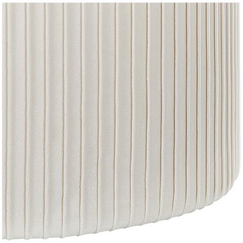 Set Di 2 Pouf Contenitore Camdenton Velluto Bianco Sporco - Foto 7