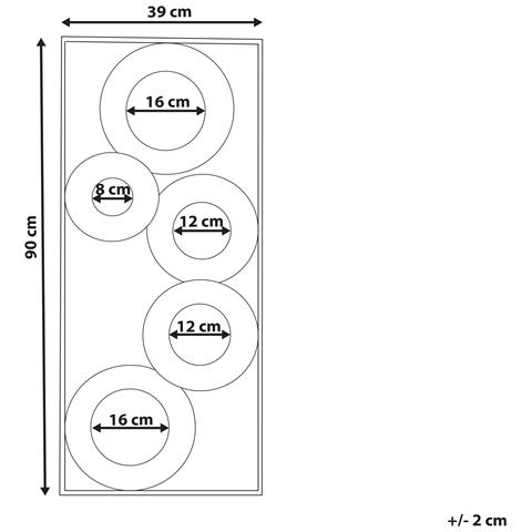 Decorazione Da Parete Maicoba 90 Cm Metallo Oro - Foto 2