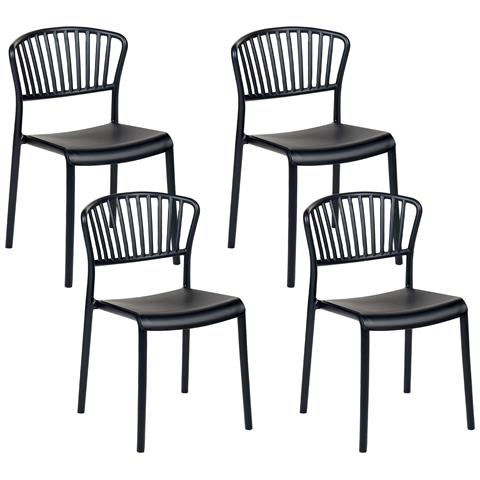 Set Di 4 Sedie Da Pranzo Nero Gela - Foto 7