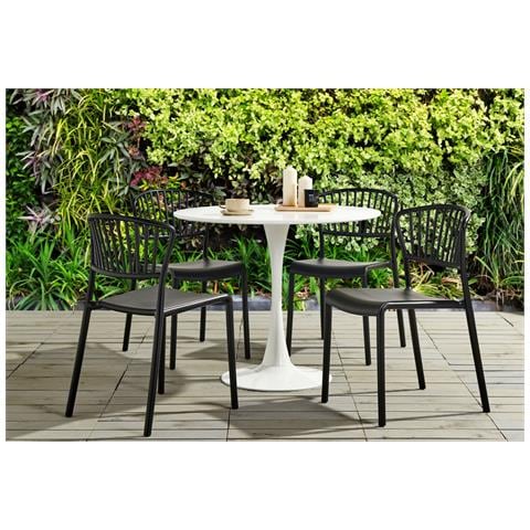 Set Di 4 Sedie Da Pranzo Nero Gela - Foto 1