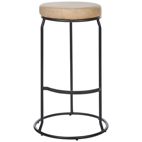 Sgabello Da Bar Set Di 2 Pelle Sintetica Beige Milroy - Foto 8