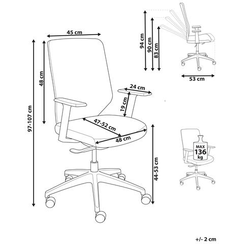Sedia Da Ufficio Virtuoso Rosso - Foto 7