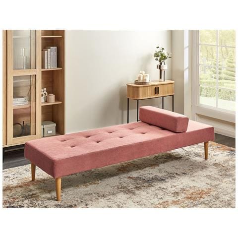 Chaise Longue Niort Tessuto Rosa - Foto 1