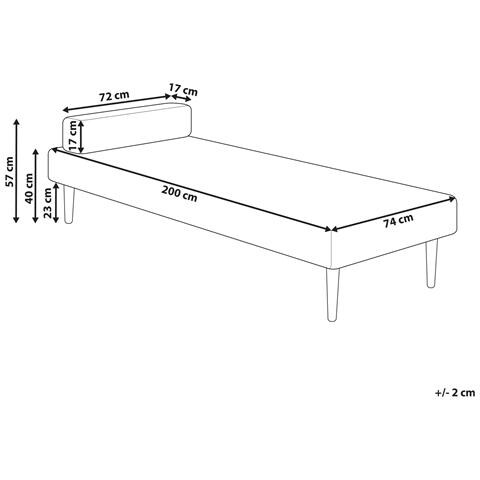 Chaise Longue Niort Tessuto Rosa - Foto 6