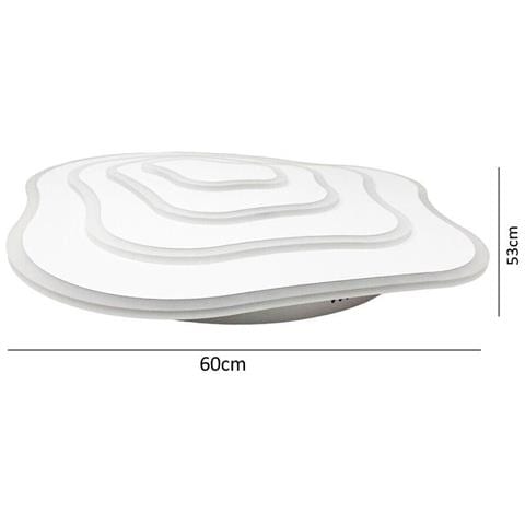 Plafoniera Led Luce Naturale Da Soffitto 59 Watt Lampadario Moderno Effetto Onda - Foto 5