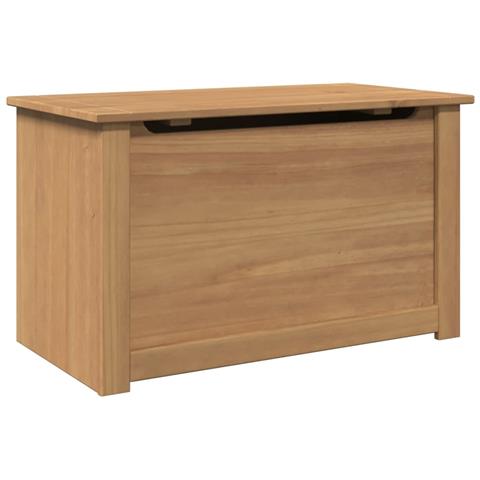 Cesta Con Coperchio Panama 79x42x46 Cm Legno Massello Di Pino - Foto 2