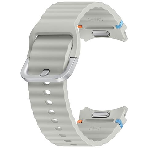 Bracciale Per Samsung Galaxy Watch 20mm Sport Edition In Silicone, Grigio Chiaro - Foto 1