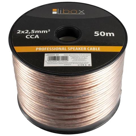 Kabel Glosnikowy 2x2,50mm Lb0009-50 Audio-kabel 50 M Transparent (lb0009-50) - Foto 1