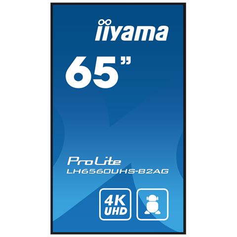 LH6560UHS-B2AG visualizzatore di messaggi Pannello A digitale 165,1 cm (65") LED Wi-Fi 500 cd /m² 4K Ultra HD Nero Processore integrato Android 11 24/7 - Foto 2