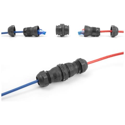 Connettore per cavo da RJ45 femmina a RJ45 femmina Cat. 6A IP68 antipolvere e impermeabile - Foto 3
