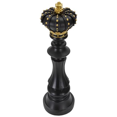 Scultura Scacchi 4 - Nero - Poliresina - 14x14x50 Cm - Foto 2