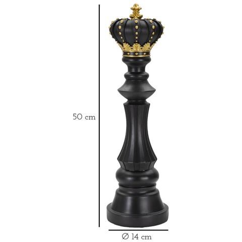 Scultura Scacchi 4 - Nero - Poliresina - 14x14x50 Cm - Foto 6