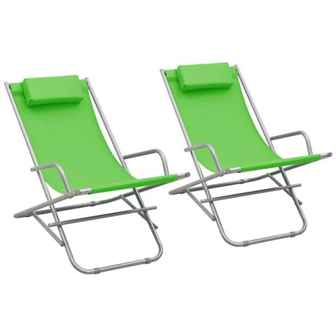 Lusso Casadino - Sedie A Dondolo 2 Pz In Acciaio Verdi - Foto 2