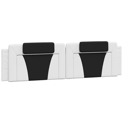 Lusso Casadino -  Cuscino Testiera Viana Nero E Bianco 200 Cm In Similpelle - Foto 1