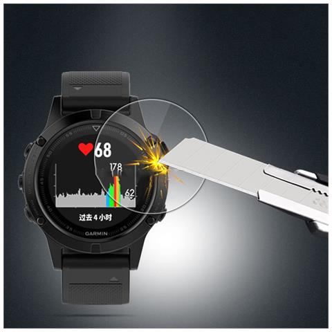 Pellicola Protettiva In Vetro Temperato Per Smartwatch, Confezione Da 2   Orologio Garmin Fenix 5 - Foto 2