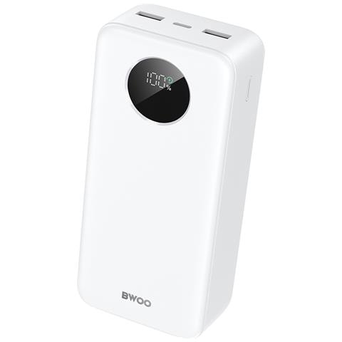 Batteria Esterna 30000mah Usb-c 2xusb Lcd Bianca, Bianco - Foto 2