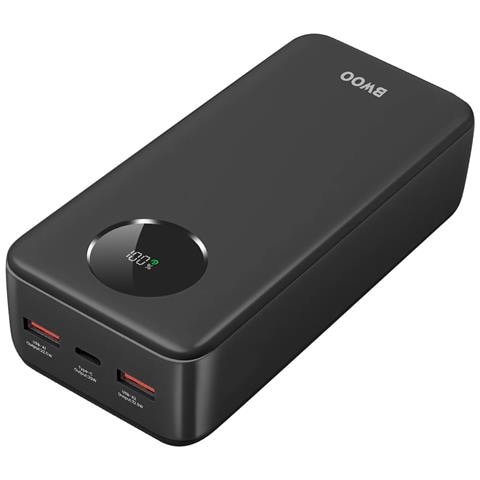 Batteria Esterna 30000mah Usb-c 2xusb Lcd Bianca, Bianco - Foto 1