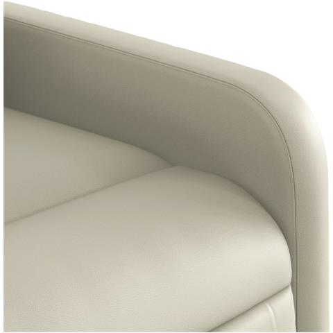 Poltrona da Massaggiante Reclinabile Crema Similpelle - Foto 9