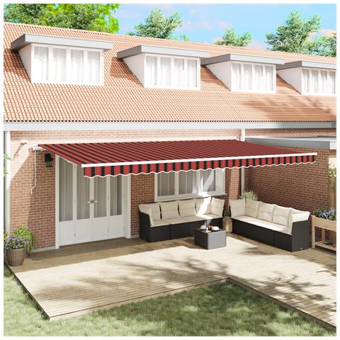 Tenda Retrattile Automatica con LED Arancione e Marrone 600x350 cm - Foto 2