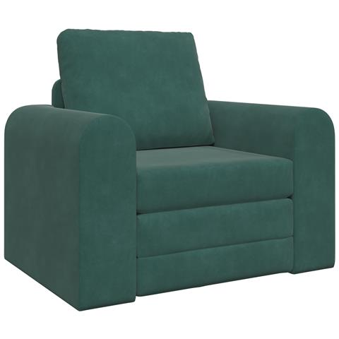 Divano Letto 2-in-1 Verde Scuro 98x71x83 cm - Foto 1