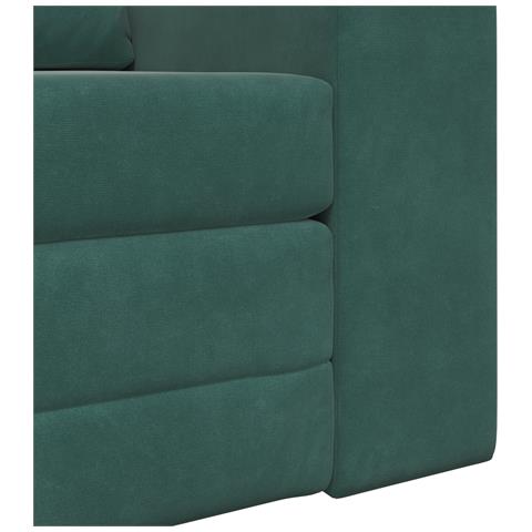 Divano Letto 2-in-1 Verde Scuro 98x71x83 cm - Foto 9