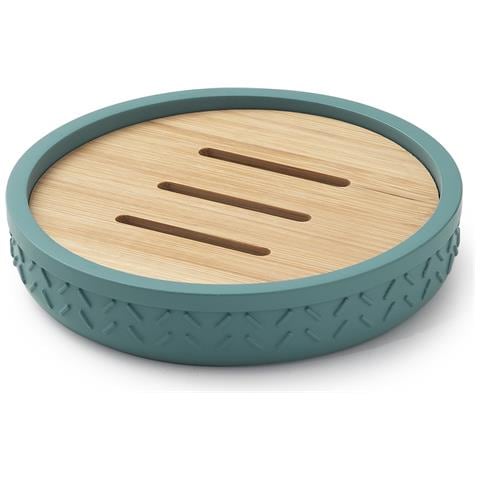 Portasapone D’appoggio In Resina E Bambù Th11 Serie Thea Verde - Foto 1