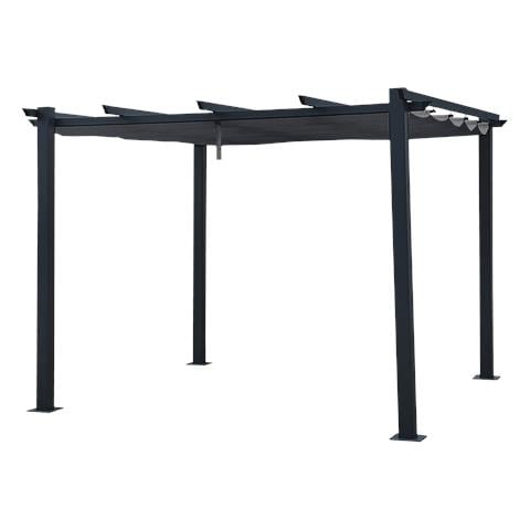 Pergola 3 × 3m Cassis Grigio - Struttura In Alluminio - Foto 1