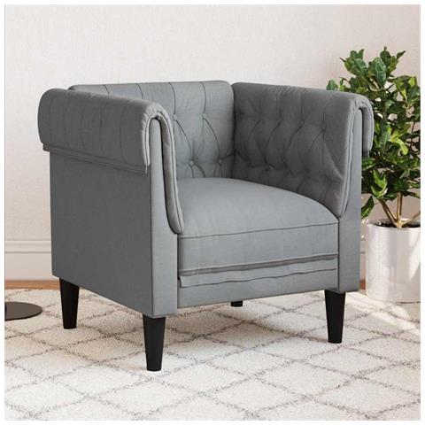 Poltrona Chesterfield Grigio chiaro 78.5 x 74.5 x 74.5 cm - Foto 2