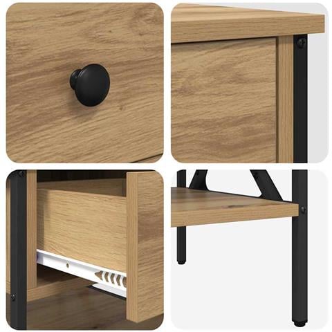 Comodino con cassetto rovere artigianale 40 x 42 x 45 cm - Foto 9