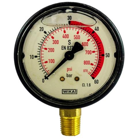 Manometro Glic. 60 Bar At.lat - Foto 1