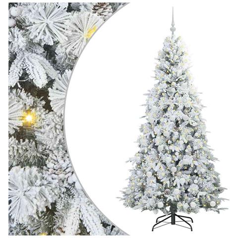 Albero di Natale Artificiale con Rami Pieghevoli Bianco 180 cm - Foto 1
