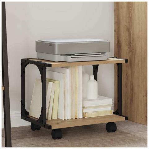 Supporto per Stampante Rovere artigianale 41 x 28 x 33.5 cm - Foto 2