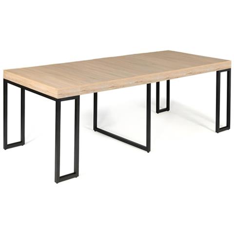 Vella Tavolo Console Allungabile Per 8-10 Persone Effetto Legno 235 Cm - Foto 1