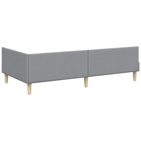 Struttura Letto Angolare con Materasso 2 pcs Grigio chiaro - Foto 9