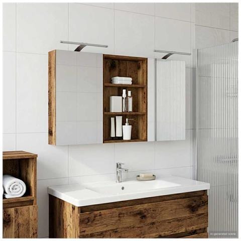 Set di Armadi da Bagno con porta 3 pcs 120 x 10,5 x 60,5 cm - Foto 2