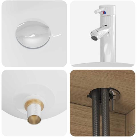 Set di mobili per il bagno 3 pz Rovere Artigianale - Foto 1