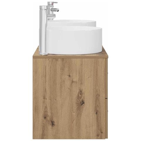Set di mobili per il bagno 3 pz Rovere Artigianale - Foto 9