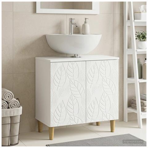 Armadio per Lavabo da Bagno DELFT Bianco 59,5 x 31,5 x 59 cm - Foto 2