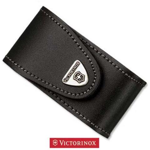 Fodero in pelle nera con chiusura in velcro per multiuso fino a 3 strati - Foto 1