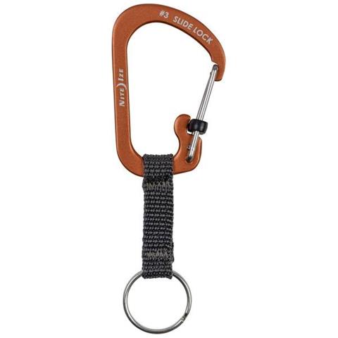 Moschettone Portachiavi Arancione, Nero 1 Pz. - Foto 1