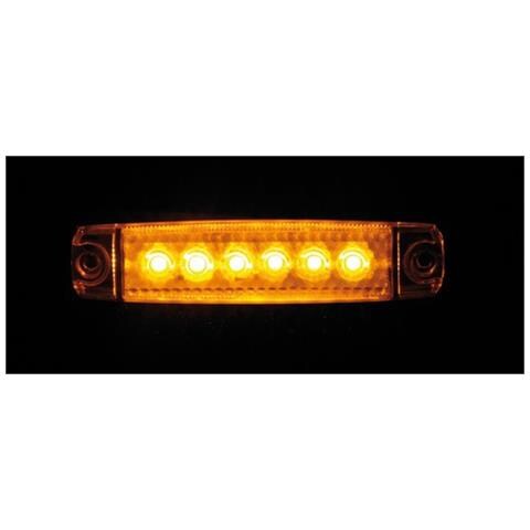 Set 20 Pz, Luce Ingombro A 6 Led, Montaggio In Superficie, 12/24v - Arancio - Foto 2
