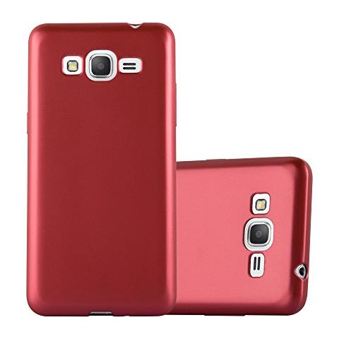 Custodia Compatibile Con Samsung Galaxy Grand Prime In Rosso Metallico - Coperchio Protettivo In Silicone Tpu Flessibile - Foto 1