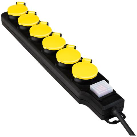 LPS256 prolunghe e multiple 1,5 m 6 presa (e) AC Esterno Nero, Giallo - Foto 2