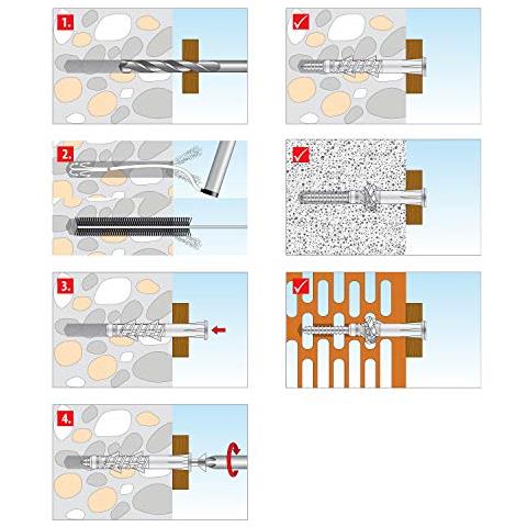 Tassello Universale Per Telaio Tetrafix Xl 6x65 Mm, Pz 50 021 100 051 - Foto 2