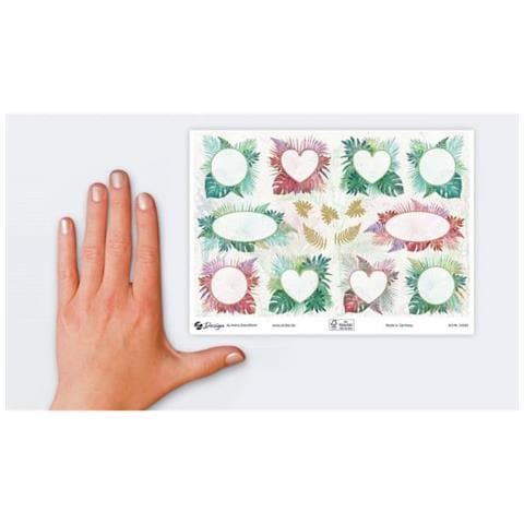 Zweckform Zdesign Trend Sticker Deko Farnbltter Konturgestanzt, Aus Beschriftbarem Papier, Wiederablsbar, - 1 Stck (54564)  - Foto 2