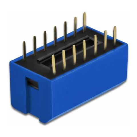 Dip Flip Switch Piano 7-digit 2,54 Mm Pitch Tht Vertical - Dip-schalter - Blau (packung Mit 10) (66422)  - Foto 3