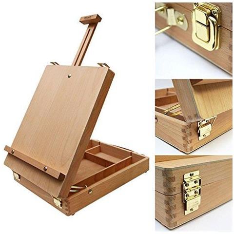 Regolabili Cavalletto Di Legno Tabella Sketch Box Cavaletti Portatile Arte Cavalletto Per Pittura E Disegno - Foto 4