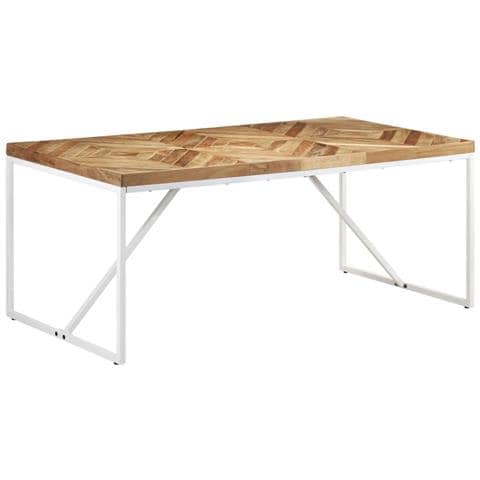 Tavolo Da Pranzo 180x90x76 Cm Legno Massello Di Acacia E Mango - Foto 1