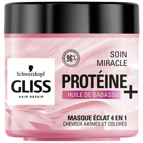 Gliss - Miracle Radiance Treatment Mask 4 In 1 - Capelli Danneggiati E Colorati - 400ml - Foto 1